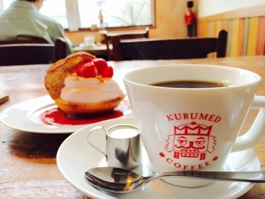 クルミドコーヒーで出している、春の珈琲とケーキのセット。
